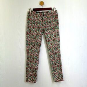 J Crew - Liberty Emma & Georgina Colorful Floral Toothpick Jeans Size 26 Ankle